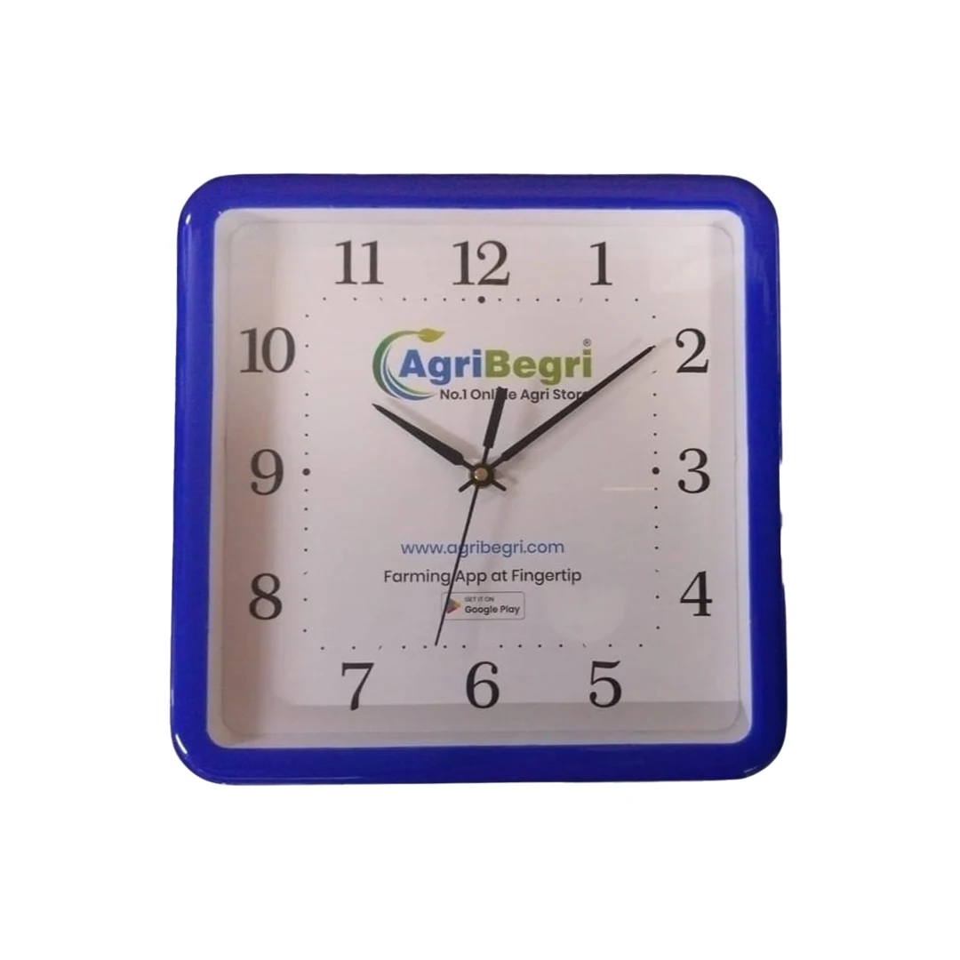 Eclat AgroxglobalSquare Wall Clock, Stylish, Durable Plastic Analog Clock For Home And Office