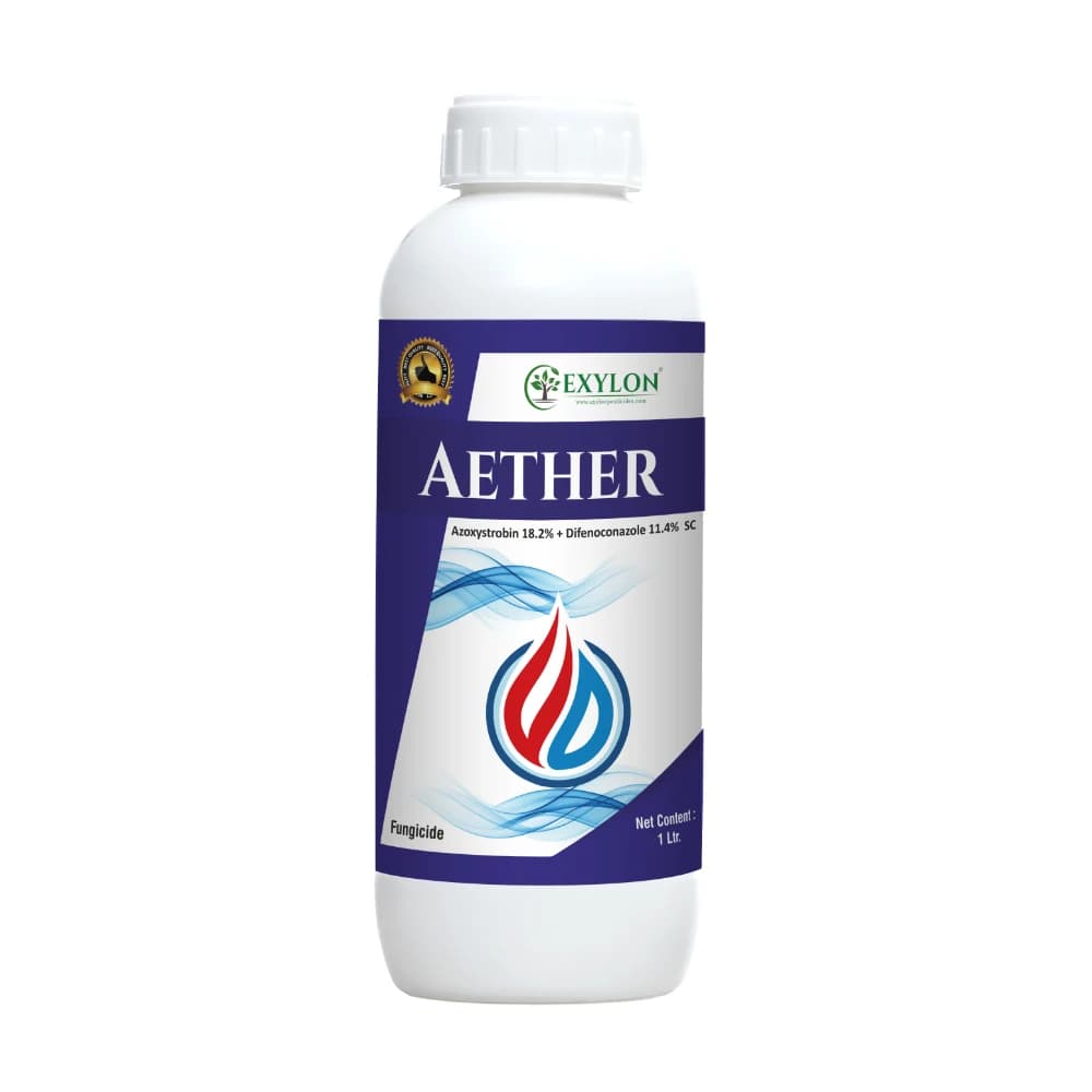 Exylon Aether Azoxystrobin 18.2% + Difenoconazole 11.4% SC Fungicide, Dual-Action, Disease Control In Crops