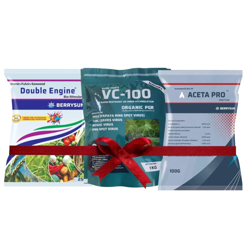 VC-100 Combo Pack (VC-100 1 Kg + Aceta Pro 200 Gm + Double Engine 250 Gm) Effective For Virus And Pest Control